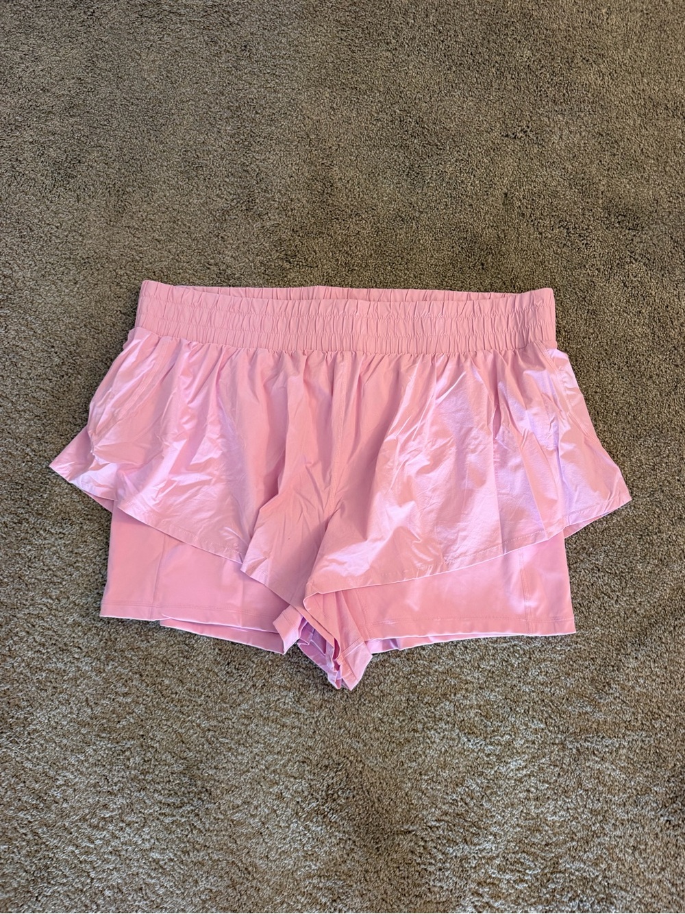 Popflex Baby Pink Layered Ruffle Shorts
